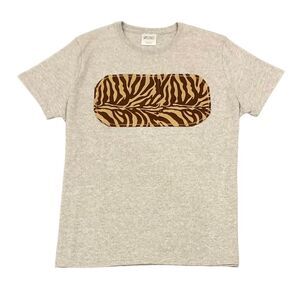 LARGE Heather Gray T Shirt Ladies - Tiger stripe NEW